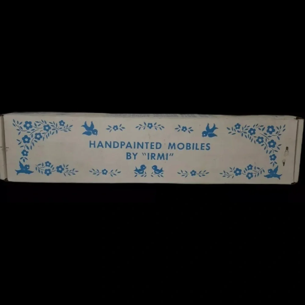 Vtg Irmi Wood Hand Painted Crib Mobile